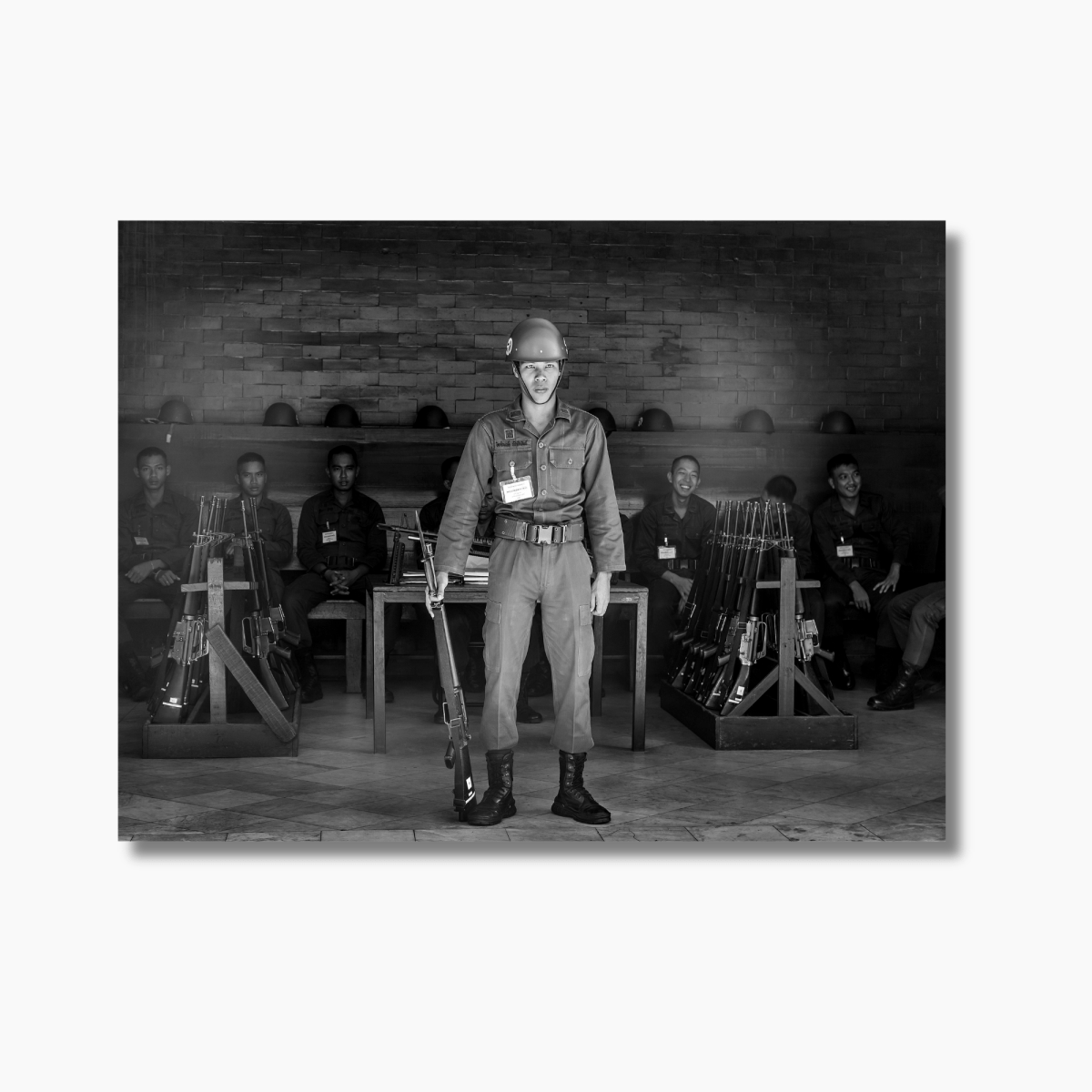 Palace security guards in formation at the Royal Palace in Bangkok, Thailand — limited edition fine art cultural photography print.