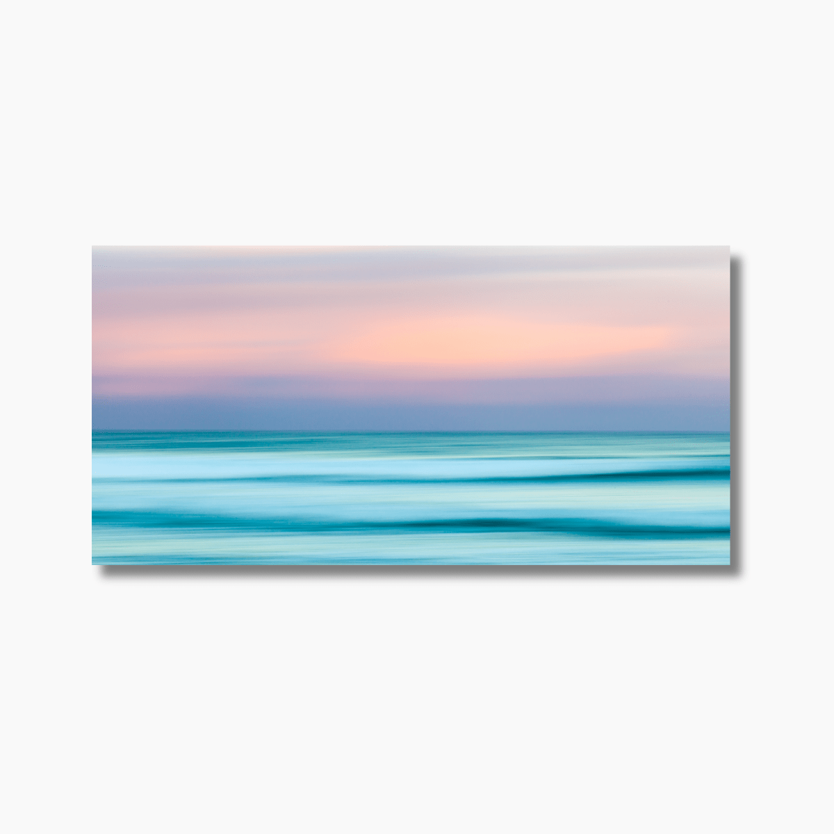 Abstract ocean waves in motion photographed in Miami, Gold Coast, with soft blue tones and blurred white lines—minimalist fine art coastal print.